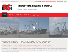 Tablet Screenshot of industrialrigging.ca